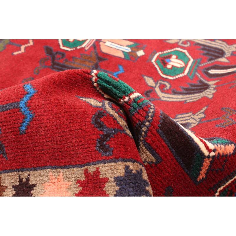 ECARPETGALLERY Hand-knotted Teimani Red Wool Rug - 2'9 x 4'10