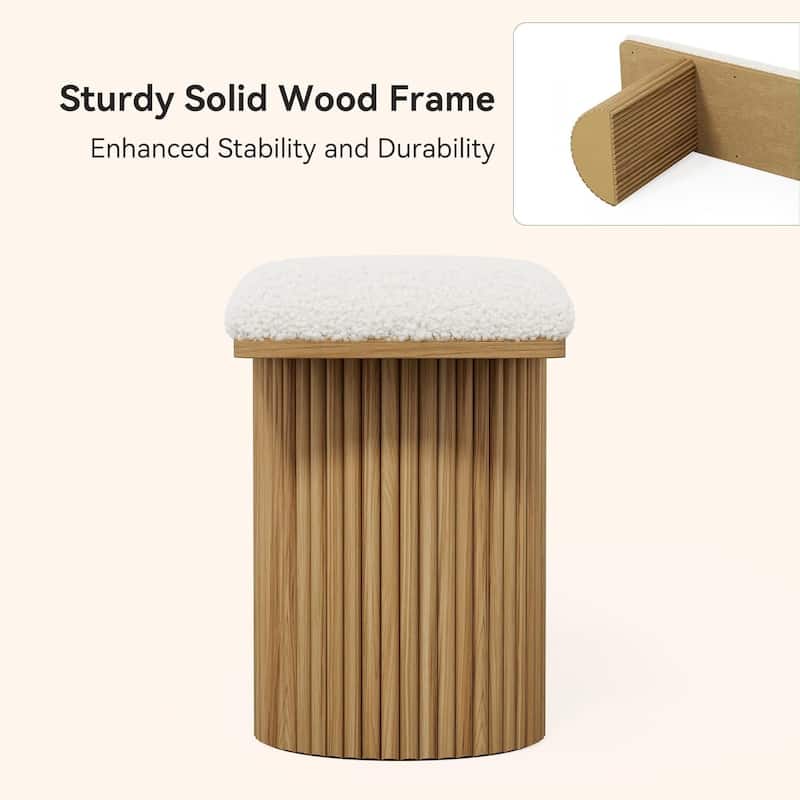 Modern Upholstered Solid Wood Entryway Bench, Shoe Bench End of Bed Bench for Bedroom, Entryway, Mudroom, Easy Assembly