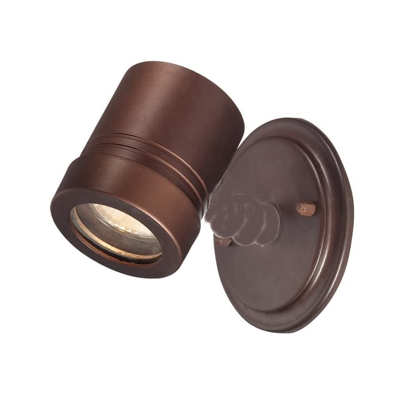 Antiqued Bronze Aluminum Outdoor Wall Spotlight with LED Hardwired - 5.25” x 4.25” x 5” (D x W x H)