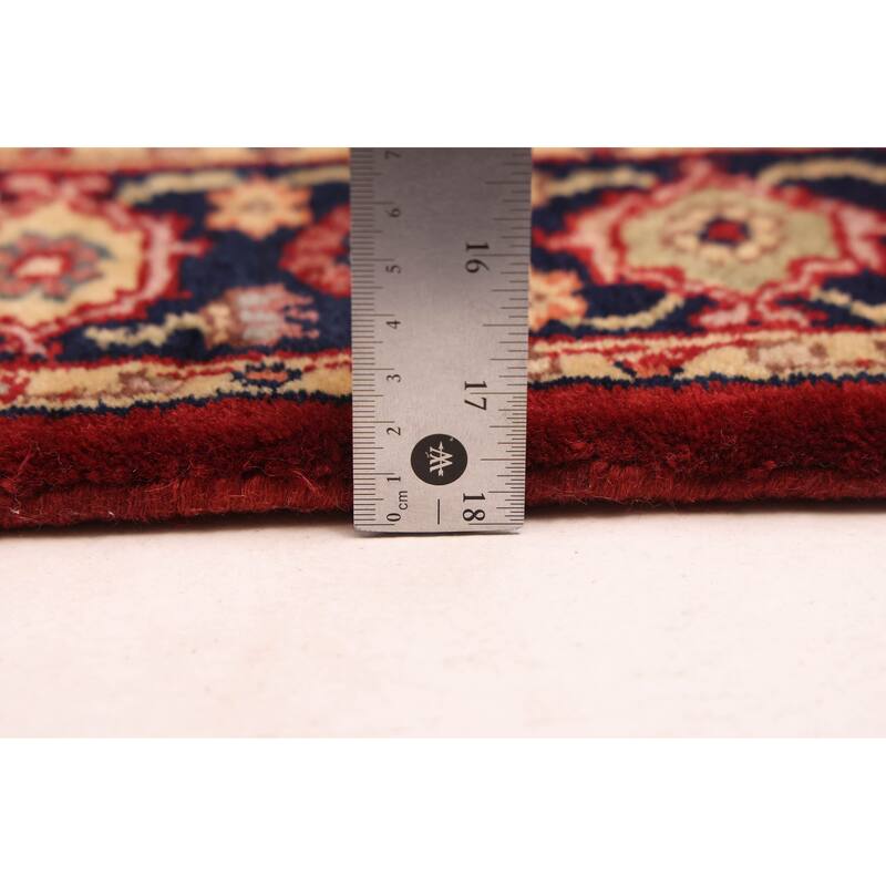 ECARPETGALLERY Hand-knotted Finest Agra Jaipur Dark Red Wool Rug - 2'7 x 9'9