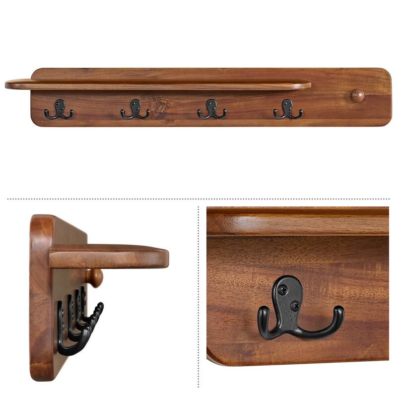 Calais Coat Hook, Warm Chestnut