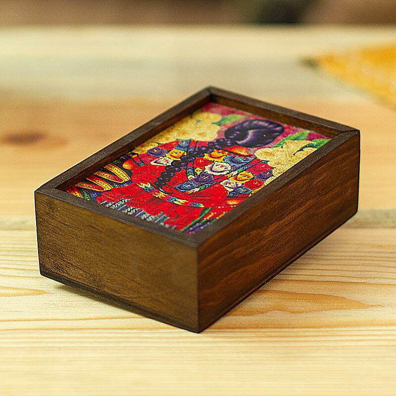 Novica Handmade Wistfulness Decoupage Wood Box