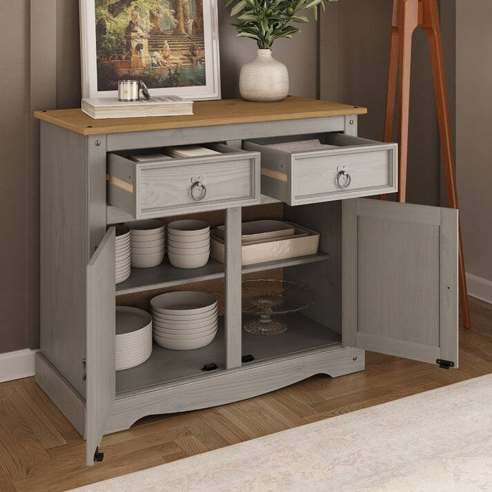 35" Wood Buffet Sideboard Corona Collection | Furniture Dash