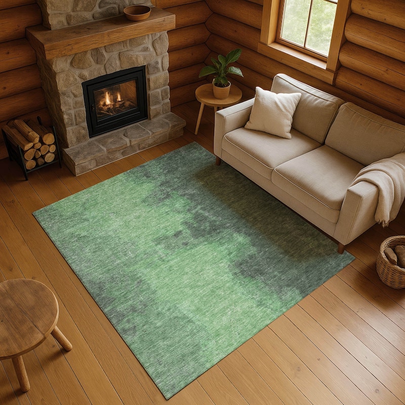 Premium Washable Super Soft Vintage Traditional Mayfield Rug - Fern - 3' x 5'
