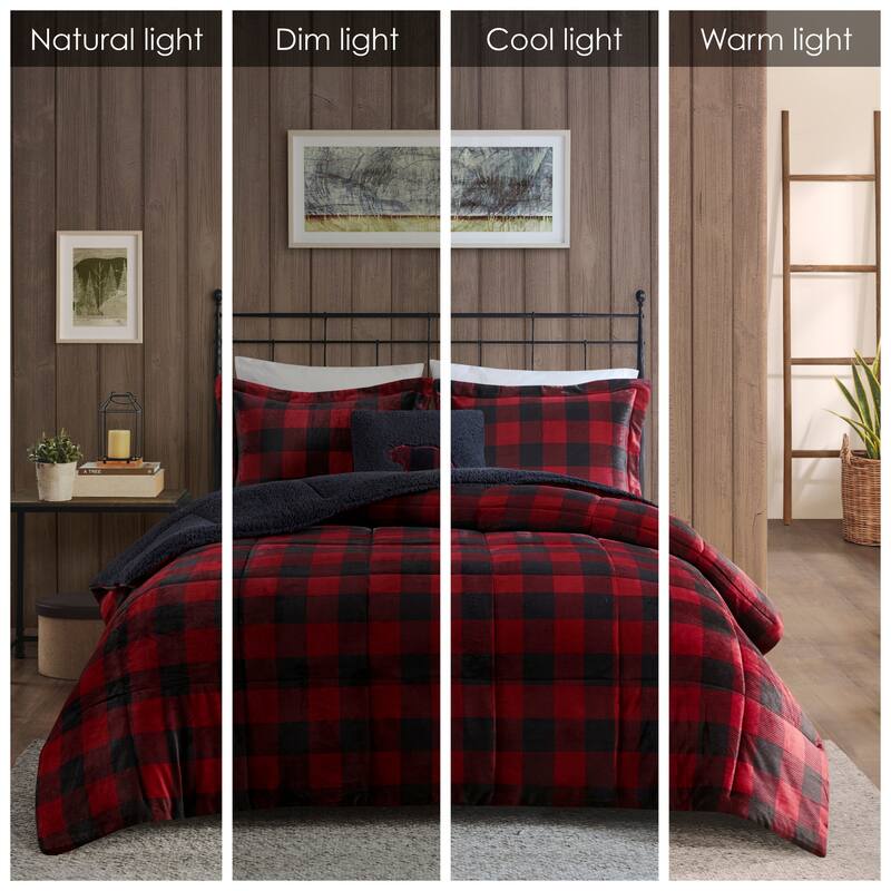 Woolrich Alton Plush to Sherpa Down Alternative Comforter Set