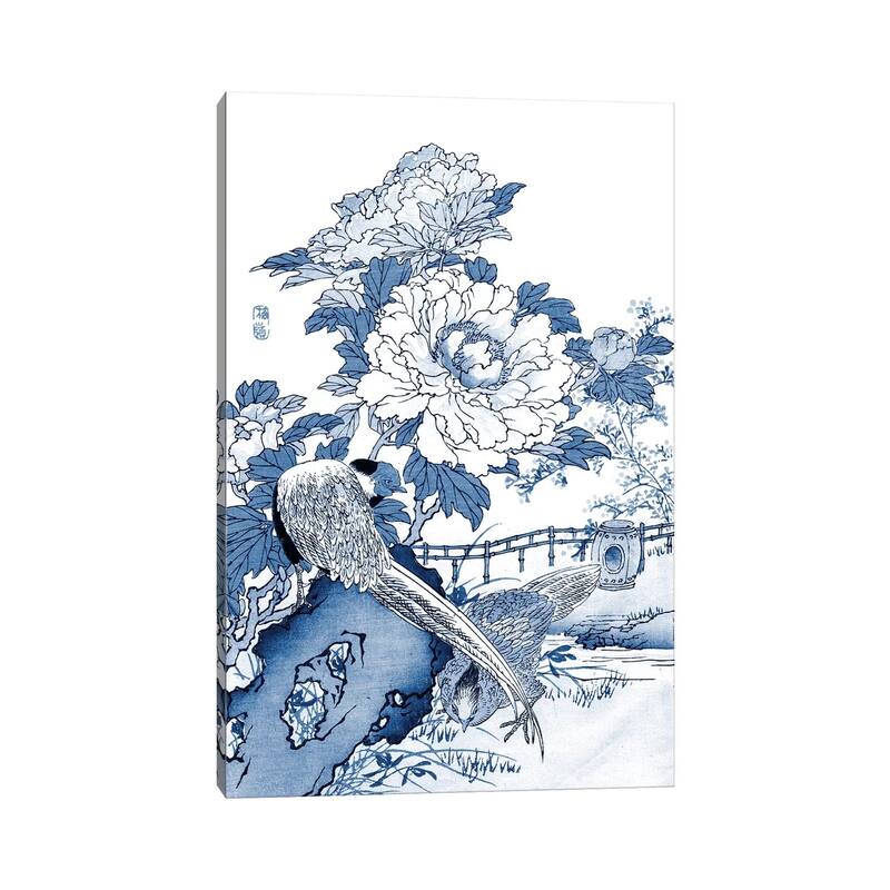 iCanvas "Blue & White Asian Garden II" by Vision Studio Canvas Print