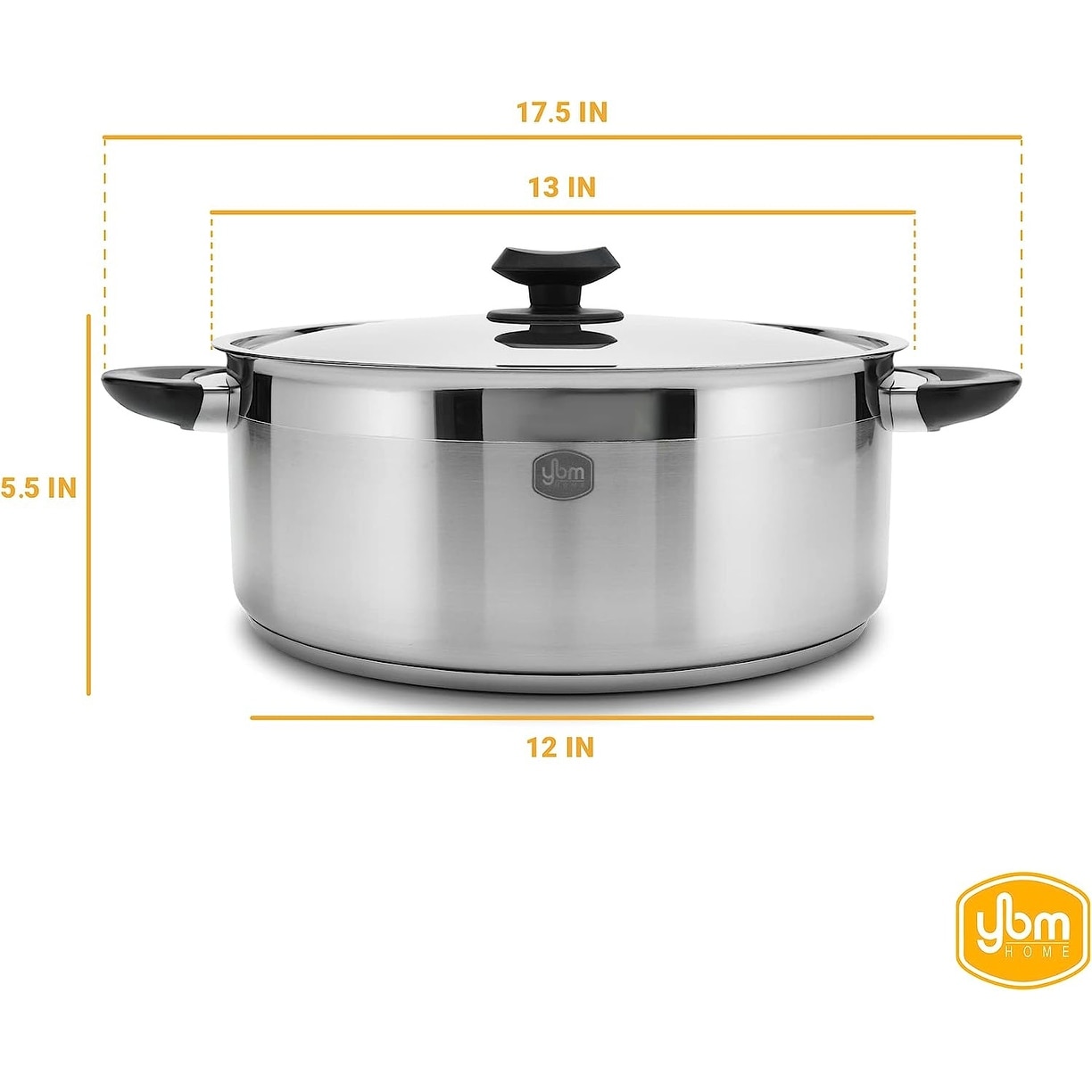 Hascevher Classic 18/10 Stainless Steel StockPot Covered Cookware Induction  Compatible Oven Safe 11 Quart 