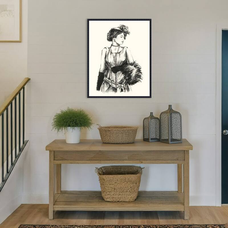 Vintage Fashion No. 1 by Ethan Harper (23 x 28 in.), Framed Canvas Wall Art Print