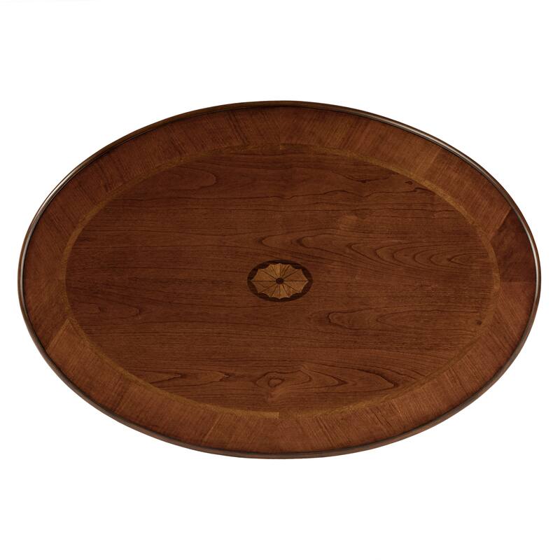 Handmade Butler Grace 3012101 Olive Ash Burl Varnished MDF Wood Oval Cocktail Table (China)
