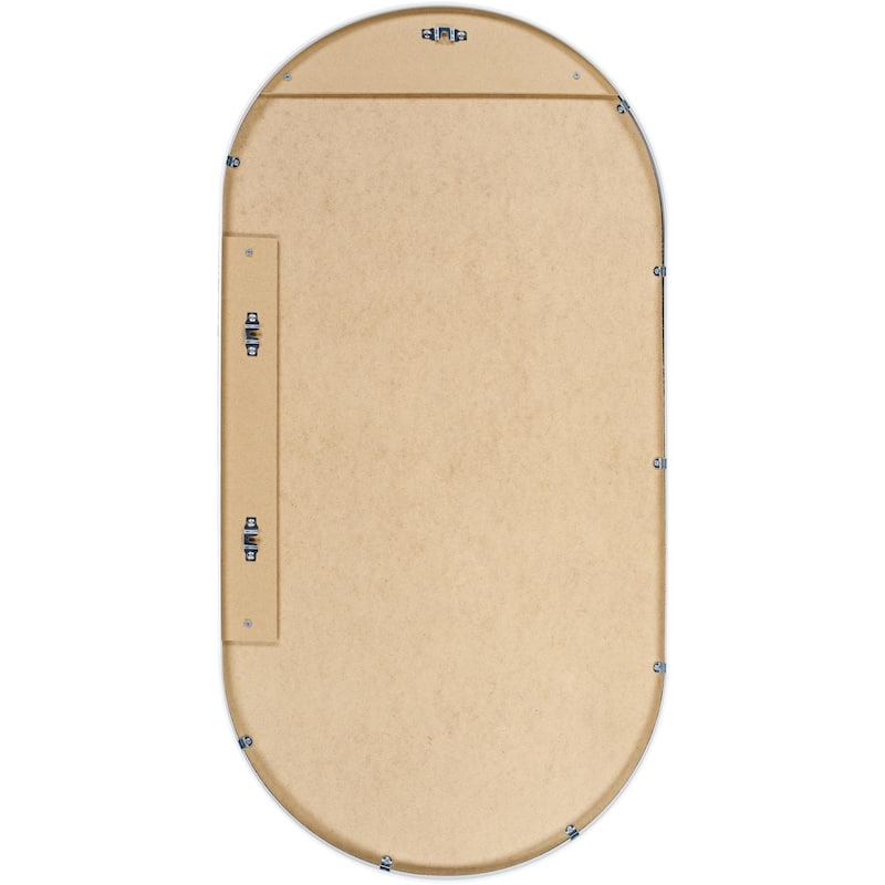 Livabliss Aranya Modern Aluminum Oval Pill-Shaped Accent Mirror