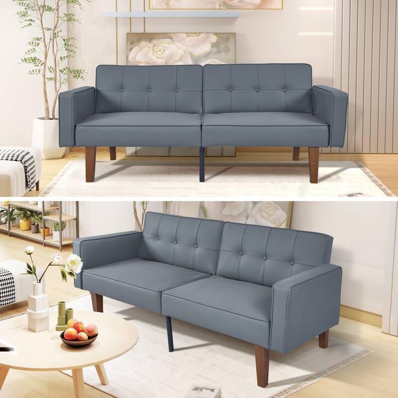 Futon Sofa Bed, Convertible Fabric Futon Couch Bed, Loveseat Sleeper Sofa, Daybed for Living Room, Apartment, Office