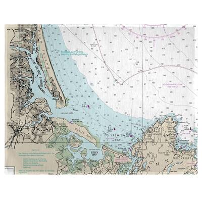 Plum Island Sound, MA Nautical Map Place Mat Set of 4
