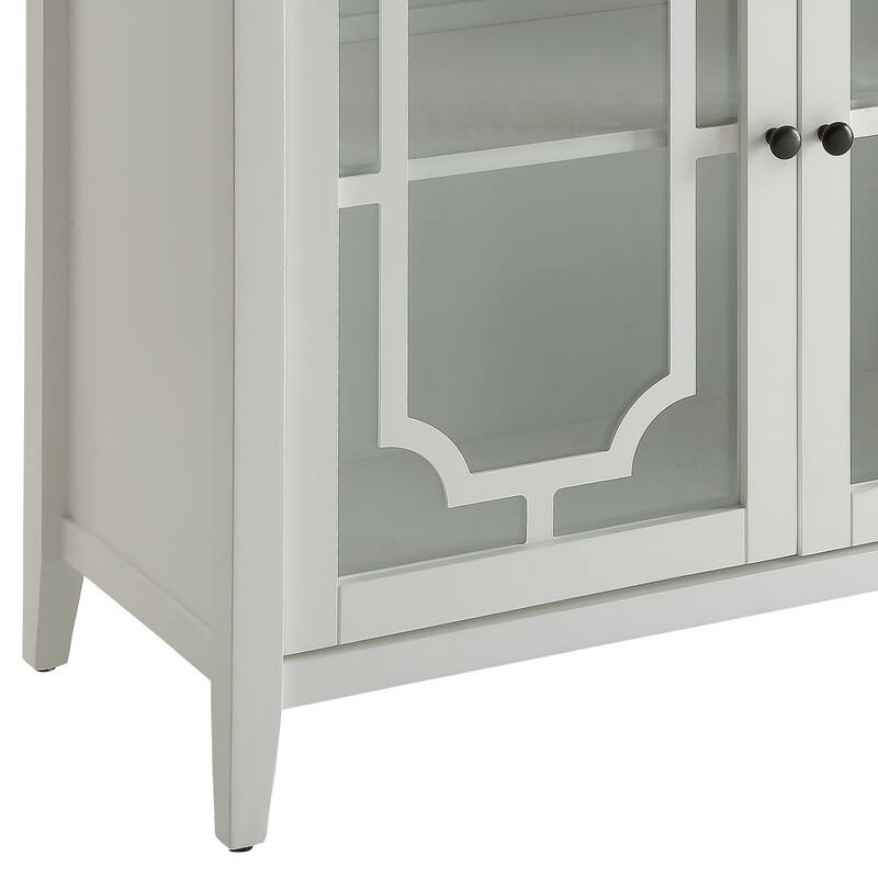 White Finish Console Cabinet