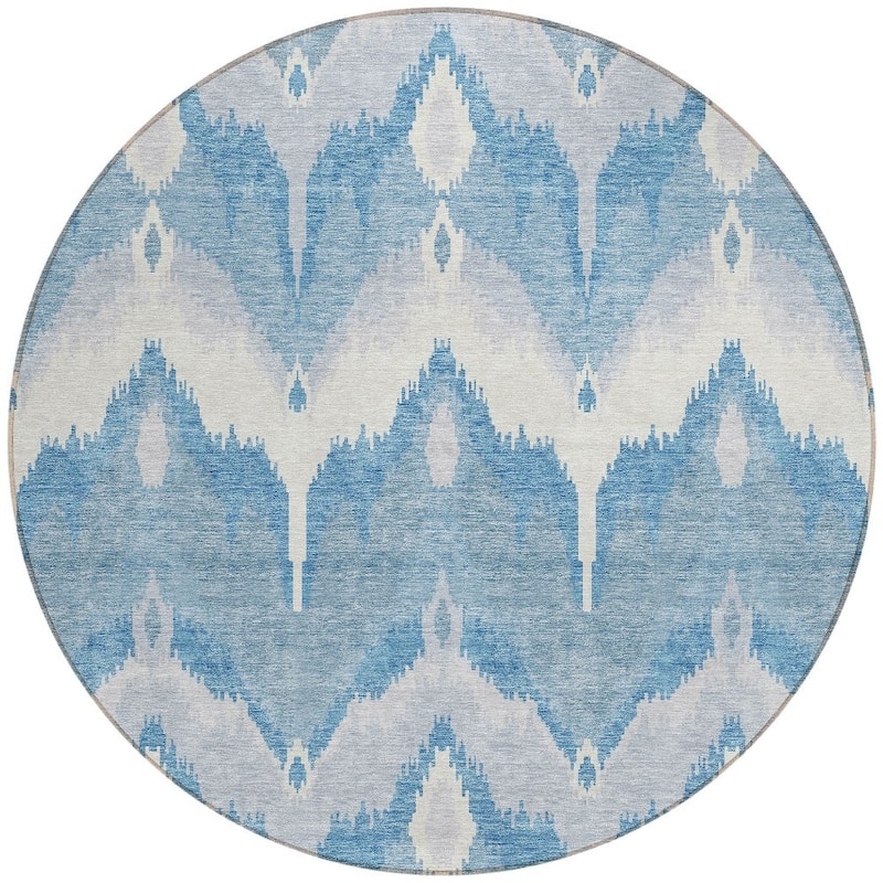 HomeRoots Ikat Transitional Rectangle Outdoor Rug