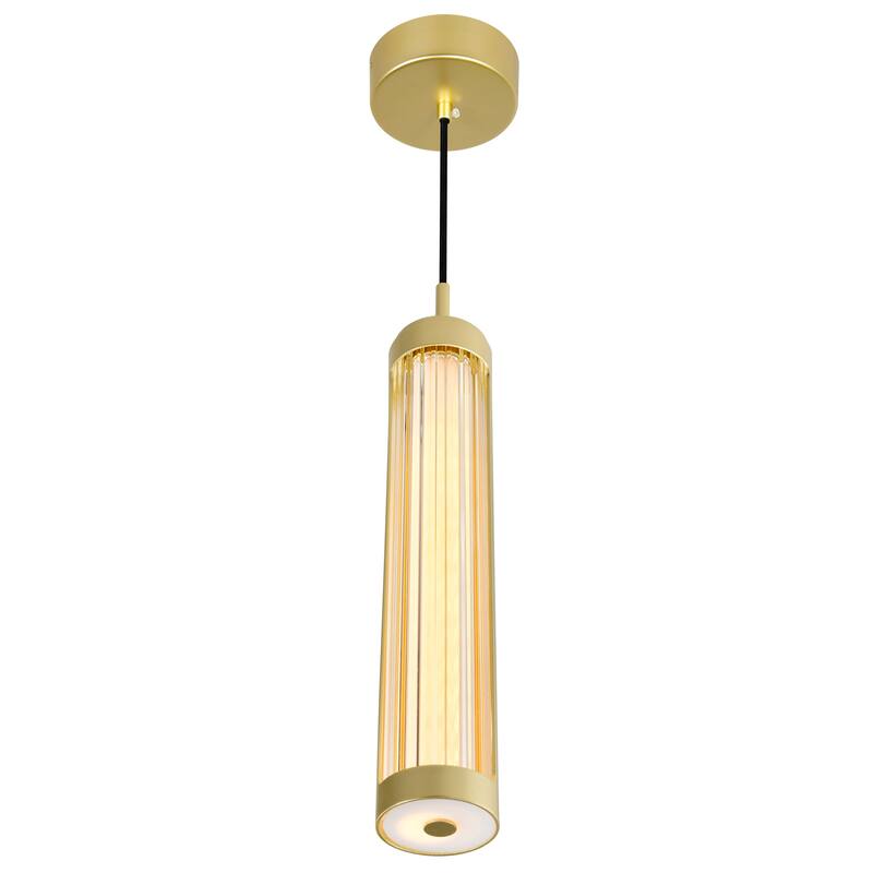 Neva 3 in LED Integrated Satin Gold Chandelier - Satin Gold