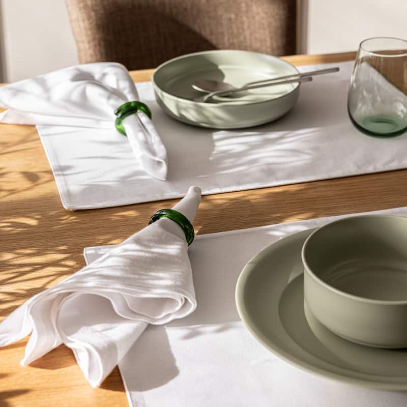 over&back 100% Cotton Woven Chambray Placemats - Set of 4