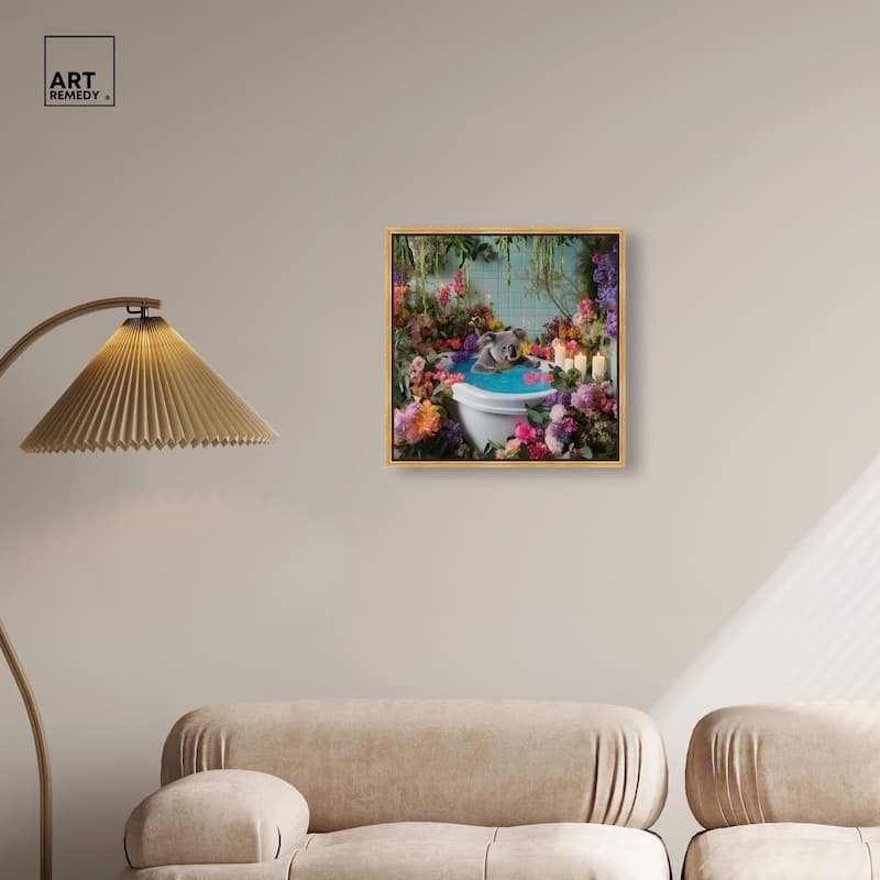 Koala Bath Canvas by Art Remedy