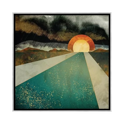iCanvas "Retro Sunset" by SpaceFrog Designs Framed