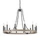preview thumbnail 25 of 24, Acroma 12-light Farmhouse Modern Wagon Wheel Chandelier Candle Dining Room Lighting - 34''