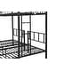 preview thumbnail 11 of 15, Metal Separatable Triple Bunk Bed Full Length Guardrail with Vent Board