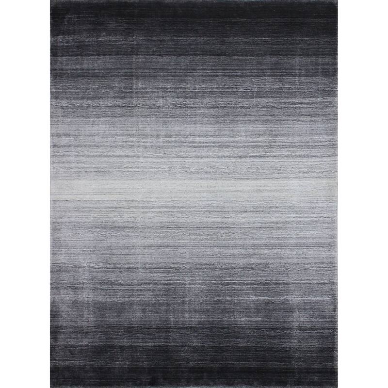 Bashian Hand Loomed Zabel Wool And Viscose Rug - 9'6" x 13'6" - Grey