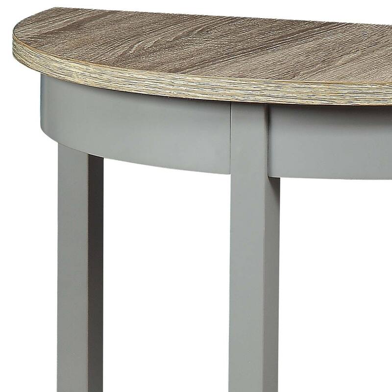 Natural Oak & Gray Finish Console Table