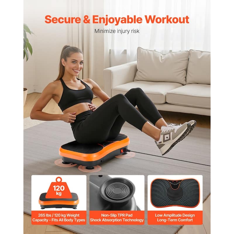 99 Speed Levels Remote Control, Low-Noise Full-Body Workout Platform with Resistance Bands - Medium
