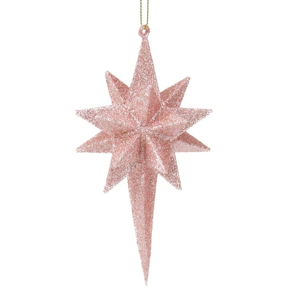 Shop 6 25 Baby Pink Glittered Geometric Star Christmas Ornament