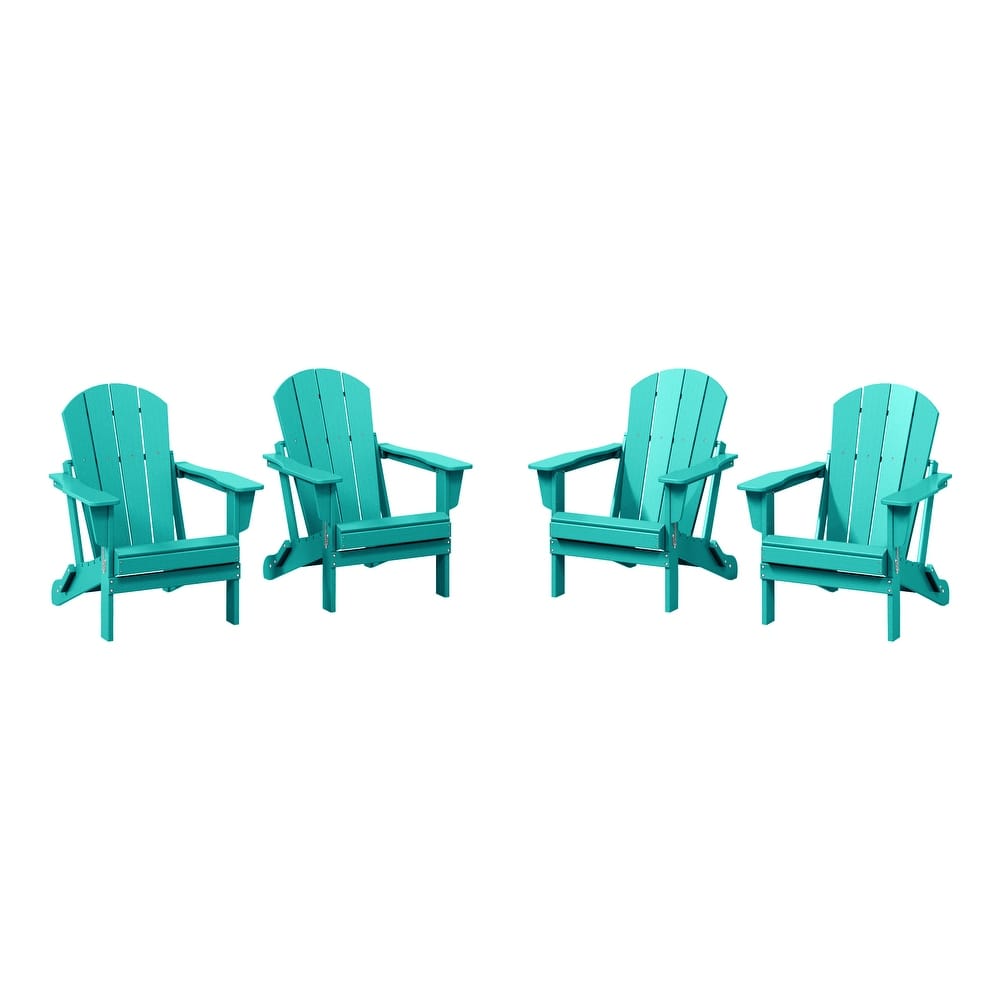 Laguna Weather Resistant Outdoor Patio Folding Adirondack Chairs (Set of 4)