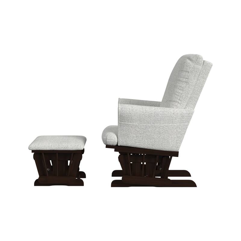 Britt Modern Rocker with Ottoman, Owl Fabric