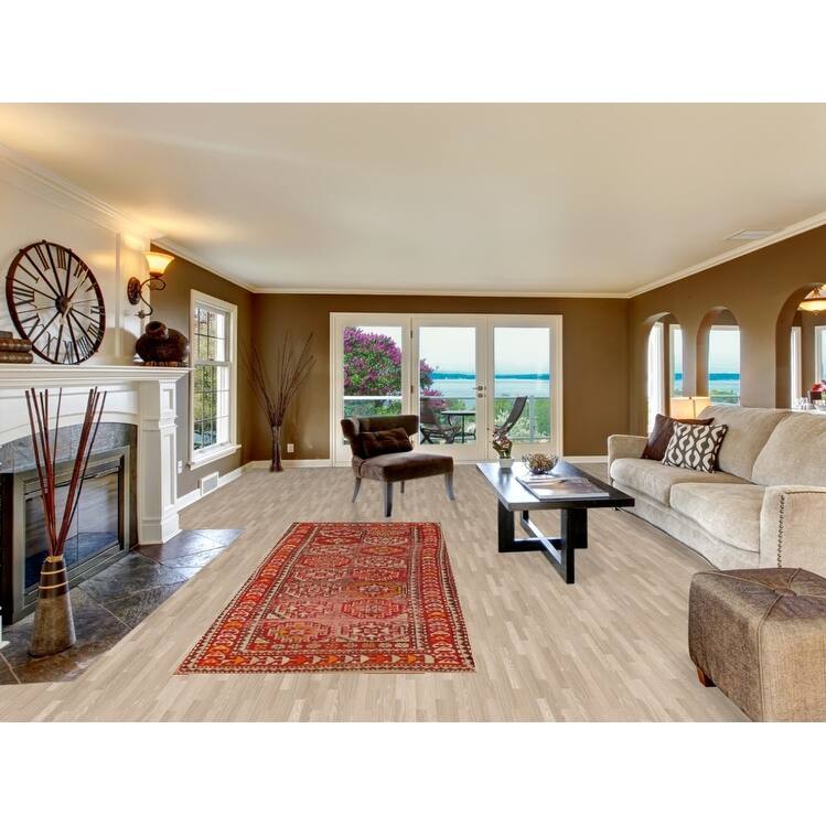 Hand Knotted Oriental 100% Wool Carpet Transitional Geometric Red Anatolian Runner Rug - 9' 9'' X 3' 8''