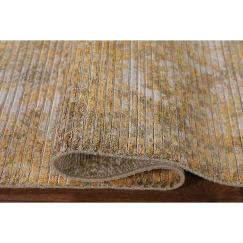 All-Over Abstract Oriental Area Rug Hand-Knotted Wool Carpet - 5'7" x 7'8"