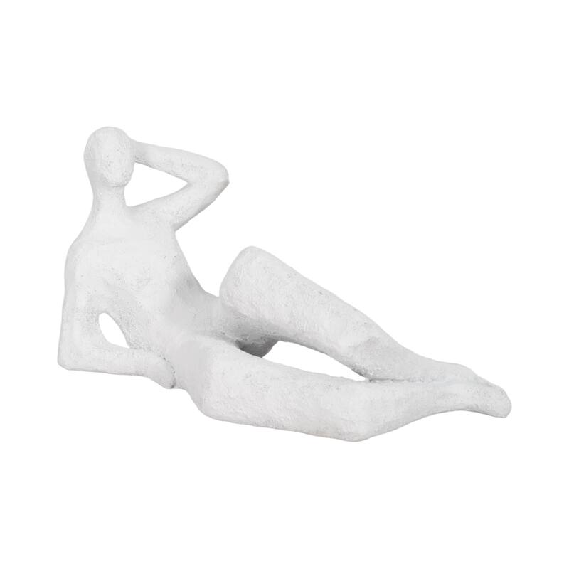 Sagebrook Home 11-Inch White Rough Texture Polyresin Figurine - 11" x 5" x 5"