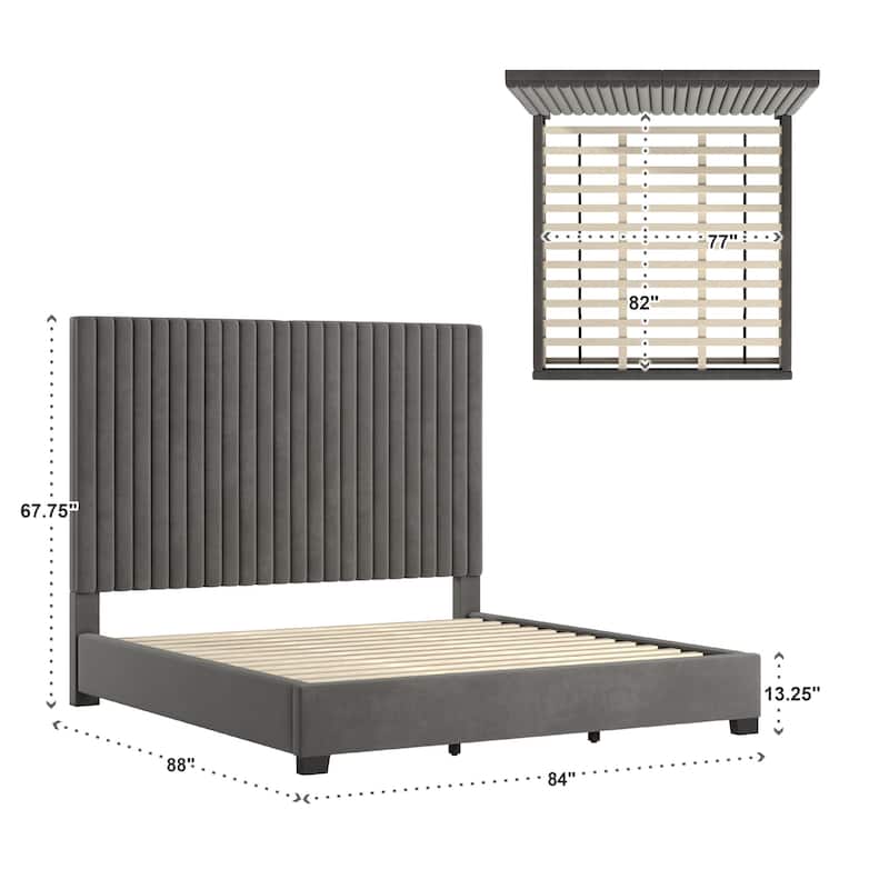 Aart Tufted Solid Wood and Upholstered Platform Bed by iNSPIRE Q Bold