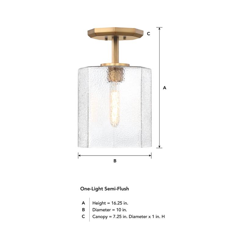 Designers Fountain D309M-SF Haven 10" Wide Semi-flush Ceiling Fixture