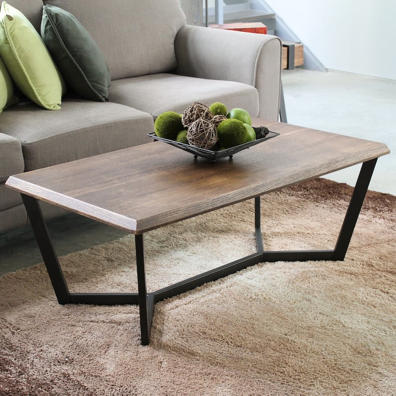 Hamburg Contemporary Coffee Table - Brown - Veneer