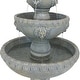 preview thumbnail 10 of 12, 4-Tier Lion Head Outdoor Water Fountain Backyard Patio Feature - 53"