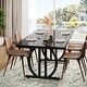 preview thumbnail 3 of 6, Dining Table for 4-6 People, 63-Inch Large Dining Room Table, High Glossy Finished