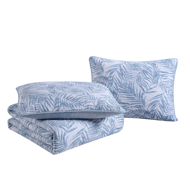 Tommy Bahama Palmday Cotton Reversible Quilt Set