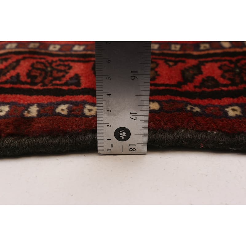 ECARPETGALLERY Hand-knotted Andelz Red Wool Rug - 3'3 x 4'4