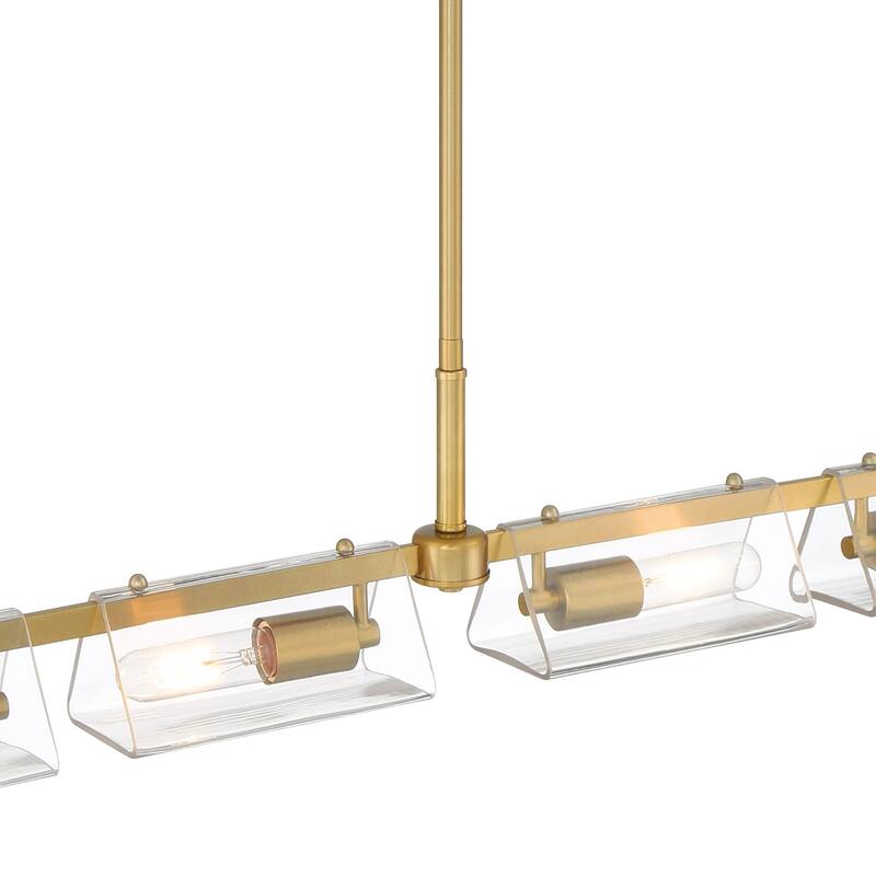 Latitude 40.25 in. 4-Light Brushed Gold Modern Island Pendant Light