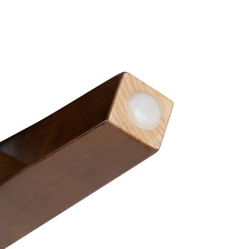 24-inch Transitional Curved Walnut Counter Height Stools (Set of 2) - 20"W x 22"D x 36"H