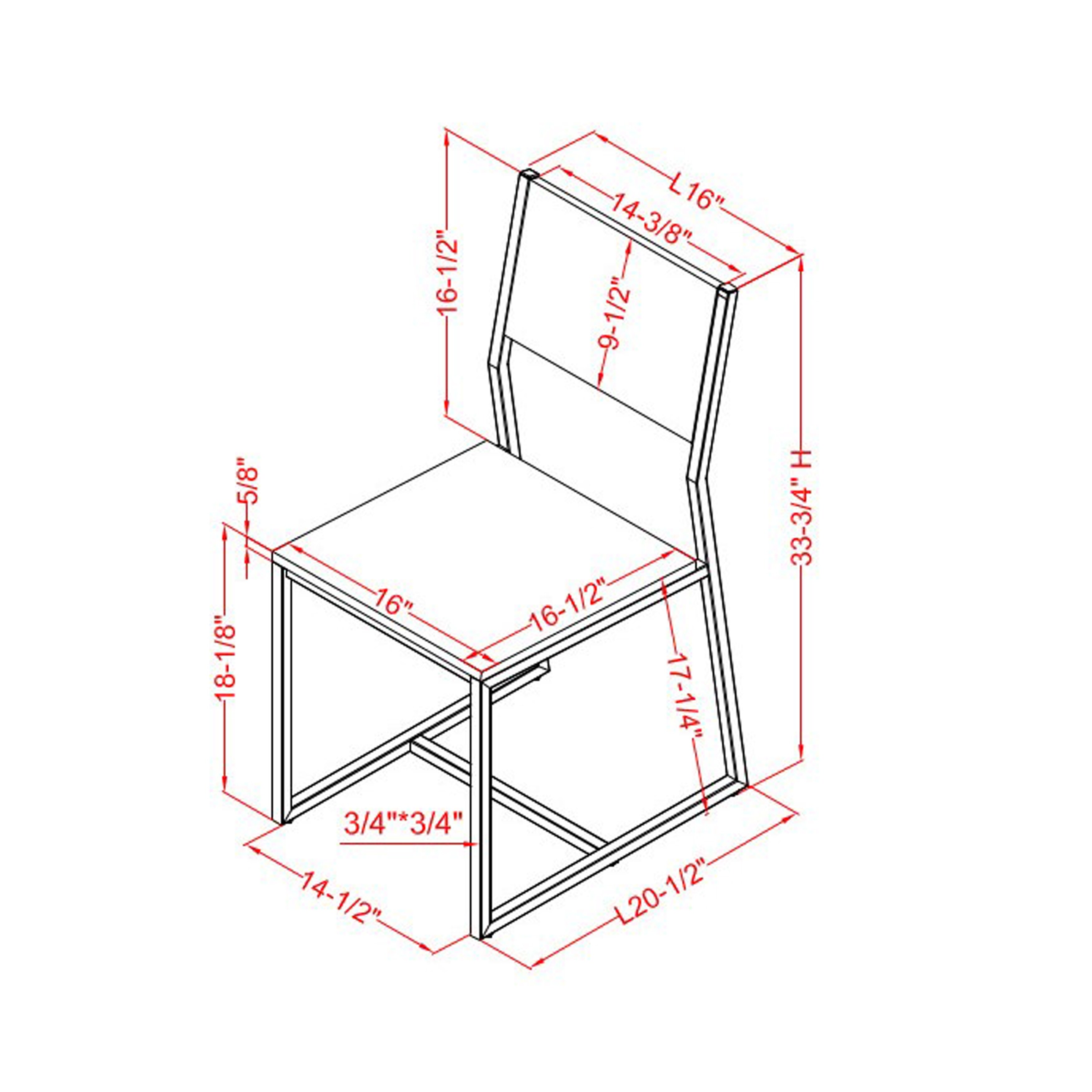Melnik Contemporary Two tone Metal U shape Dining Chairs by Copper
