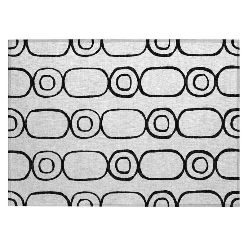 Machine Washable Indoor/ Outdoor Modern Vibe Chantille Rug