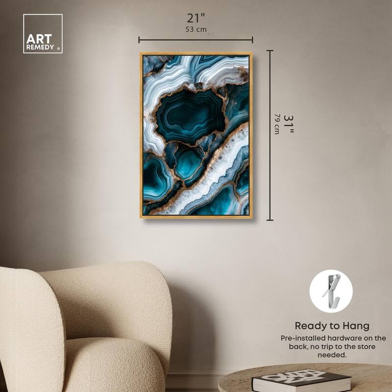 Teal Tectonic I Canvas by Art Remedy