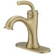 preview thumbnail 11 of 29, Single Handle Bathroom Sink Faucet with Drain Kit 1 Hole Brass Modern Bathroom Basin Vanity Faucets with Deck plate Brushed Gold
