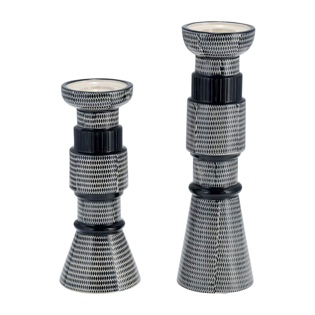 Sagebrook Home Ceramic Candle Holder