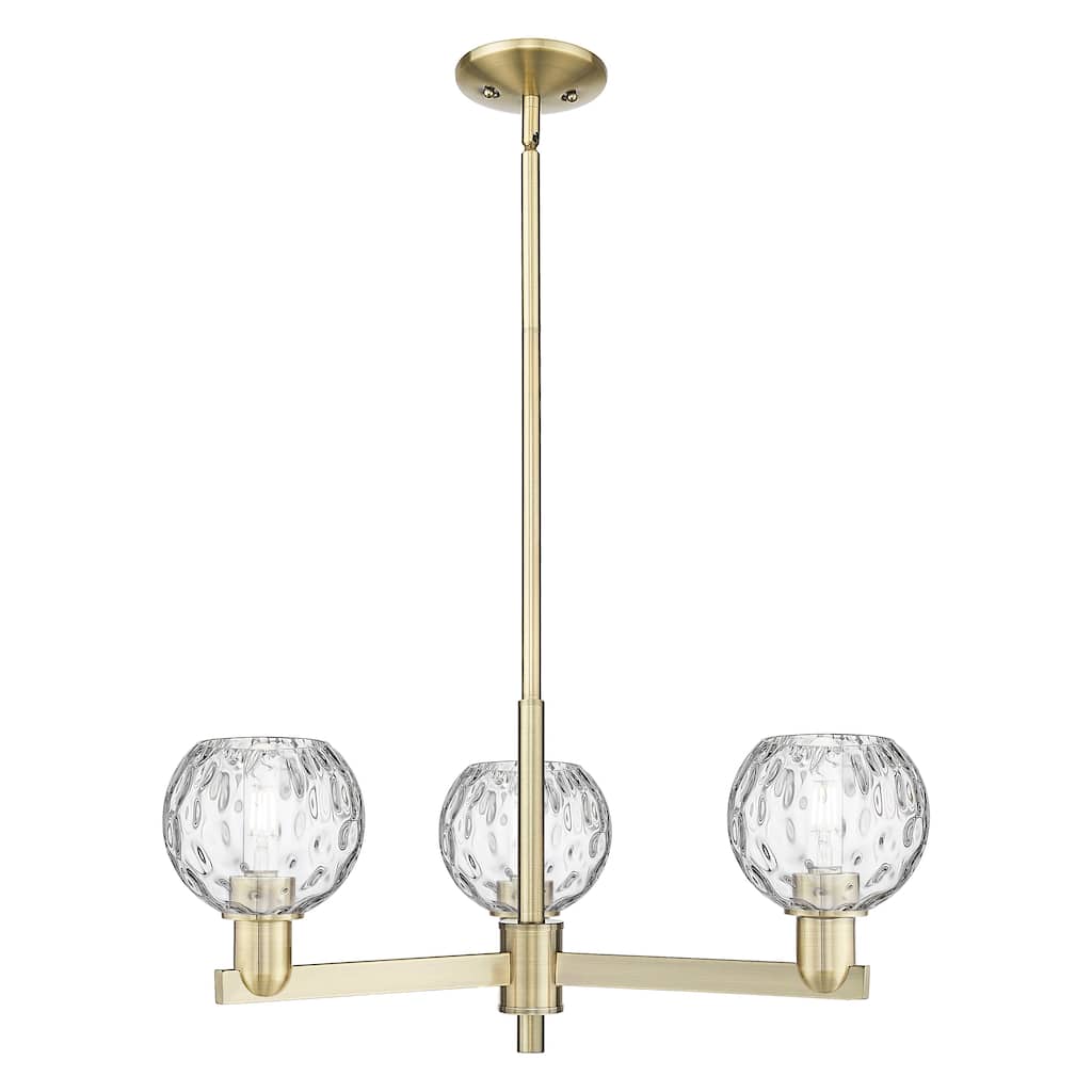 Innovations Lighting Endless Possibilities Arcadia - Athens Water Glass - 3 Light 28" Stem Hung Chandelier