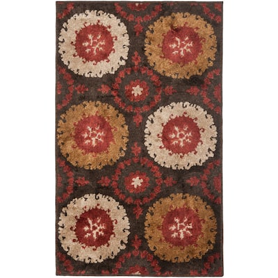 SAFAVIEH Kashmir Graciela Circles Silky Polyester Rug