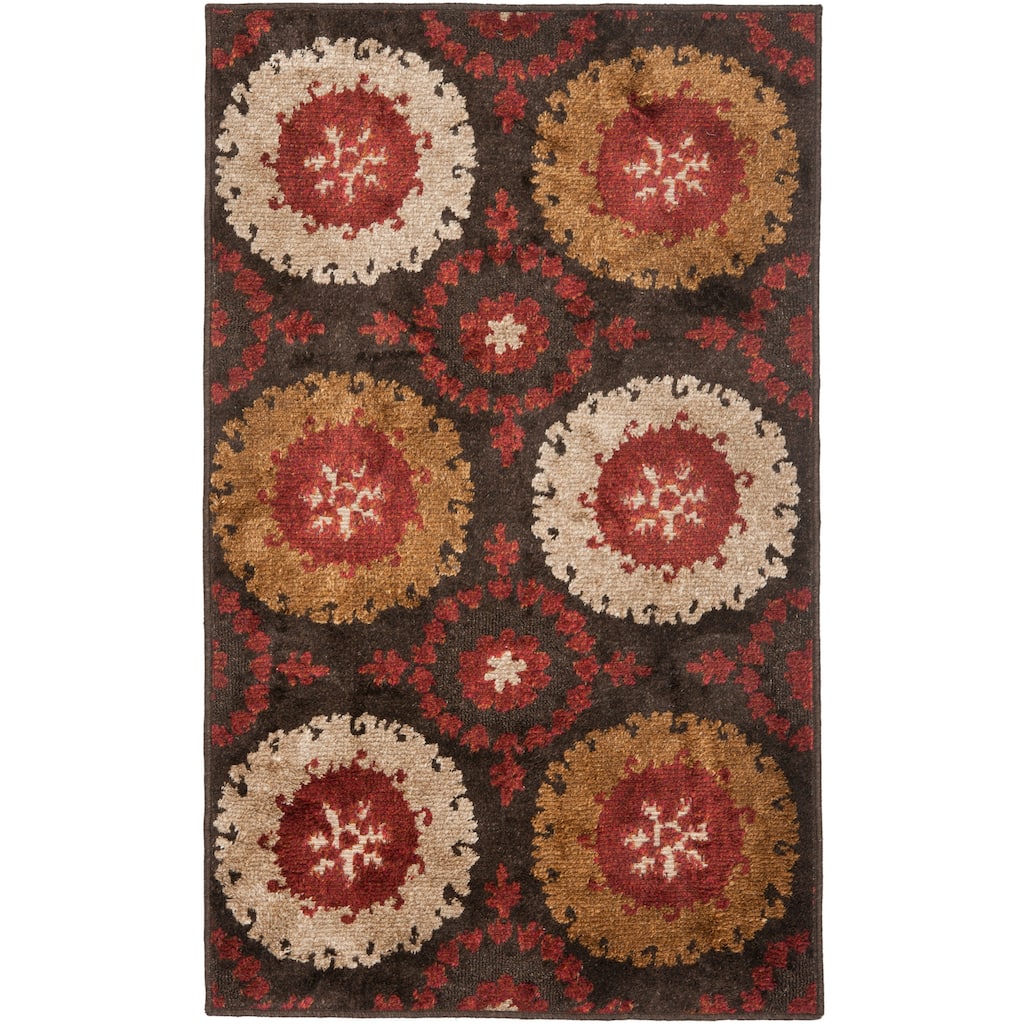 SAFAVIEH Kashmir Graciela Circles Silky Polyester Rug